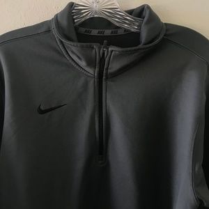 Dark Grey Nike Dri-Fit Pullover Jacket (Medium)